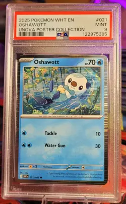 Pokemon Oshawott 021/086 Unova Poster Collection Promo White Flare - Image 1