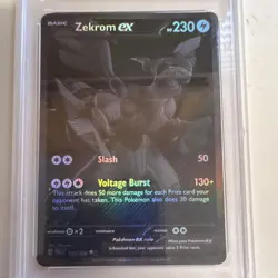 Pokemon Zekrom ex EX Holo Black White Rare Sv: Black Bolt 172/086 PSA 9 2025 - Image 3