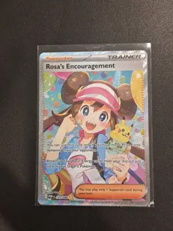 Pack Fresh Rosa’s Encouragement SIR 123/088 Pokemon Perfect Order Card Pikachu - Image 1