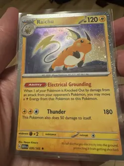Pokemon TCG 151 Raichu - 026/165 Promo Cosmo Holo - Image 1