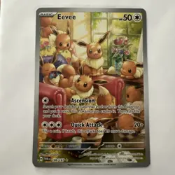 Pokemon Eevee Illustration Rare Full Art Holo Twilight Masquerade 188/167 - Image 1