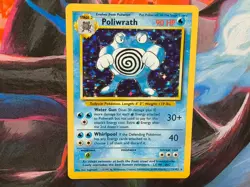 Poliwrath Holo Rare Base Set 2 15/130 Pokemon English WOTC LP/NM - Image 2