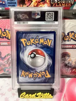 Pokemon Team Rocket's Meowth Illustration Rare Holo Sv10 203/182 PSA 10 - Image 2