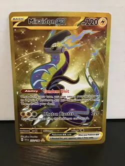 Miraidon ex Pokemon Scarlet & Violet 253/198 Holo Gold Hyper Rare - Image 1