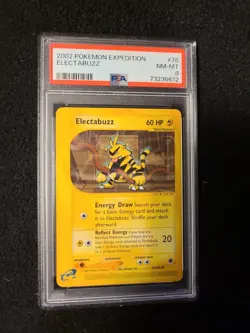 2002 Pokemon Expedition Electabuzz 76/165 PSA 8 MINT LOW POP!! - Image 1