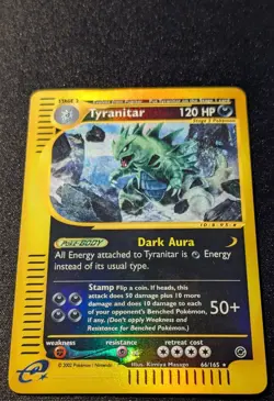 Pokemon EXPEDITION - #66/165 Tyranitar - Reverse Holo - ENG - Lightly Played - Image 4
