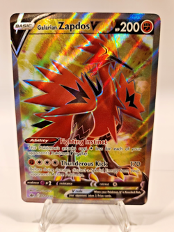 Galarian Zapdos v 173/198 Full Art Pokemon TCG Chilling Reign - Image 1
