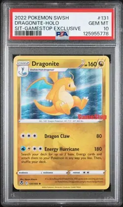 PSA 10 DRAGONITE 131 GAMESTOP EXLUSIVE HOLO STAMP POKEMON GEM MINT - Image 1