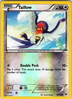 Taillow 70/108 XY - Roaring Skies Pokemon NM/LP Reverse Holo - Image 1