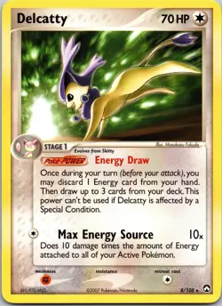 Delcatty - 8/108 (EX Power Keepers) 008/108 Deck Exclusives NM Non-Holo Pokemon - Image 1
