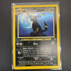 Pokemon TCG Umbreon 13/75 Neo Discovery Unlimited Holo Eng (Front NM Back VG) - Image 1