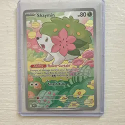 Pokemon Shaymin 185/182 SV10 Destined Rivals Full Art Illustration Rare Holo 80… - Image 1
