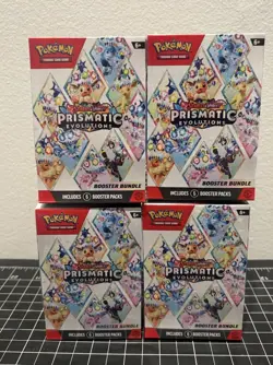 Pokemon TCG Scarlet & Violet Prismatic Evolutions Booster Bundle 6 Pack LOT OF 4 - Image 1