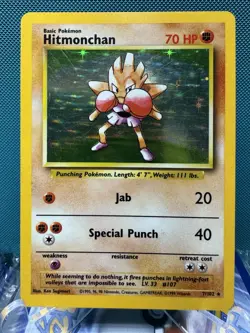 Hitmonchan - 7/102 (Base Set) Holo Rare - Pokemon TCG Base Set Holo Rare LP 2404 - Image 1
