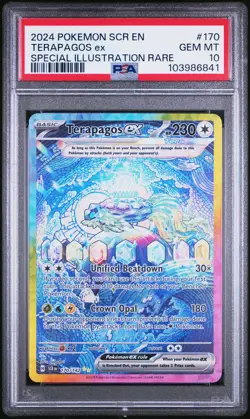 2024 POKEMON SCR EN-STELLAR CROWN SPECIAL ILLUSTRATION RARE TERAPAGOS EX PSA 10 - Image 1