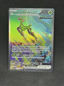 Pokemon TCG Iron Leaves EX Scarlet & Violet Temporal Forces 203/162 Mint - Image 1