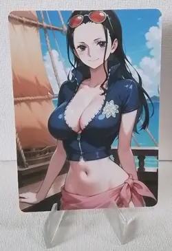 One Piece Nico Robin Anime Doujin Waifu Double Sided Card AGC CCG - Image 1