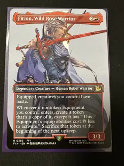 MTG Firion, Wild Rose Warrior (Borderless) Final Fantasy - Image 1