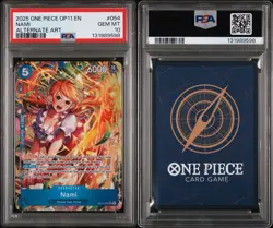 2025 ONE PIECE NAMI ALTERNATE ART #OP11-054 PSA 10 - Image 3