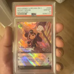 Disney Lorcana 2023 Mickey Mouse Wayward Sorcerer Enchanted PSA 10 English - Image 1