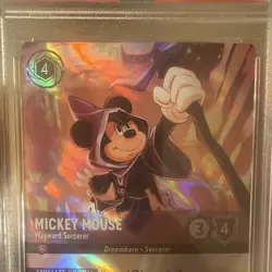 Disney Lorcana 2023 Mickey Mouse Wayward Sorcerer Enchanted PSA 10 English - Image 2