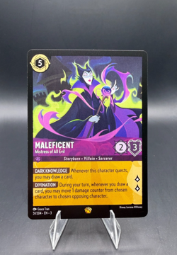 Disney Lorcana Maleficent Mistress of All Evil Legendary Villain Card – NM - Image 1