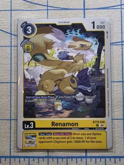Renamon BT19-030 Playset Special Booster 2.0 2.5 Digimon Card Game - Image 1
