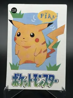 Sandshrew 227 Pikachu 233 Vintage Pokemon Vending Sticker Card MP - Image 2
