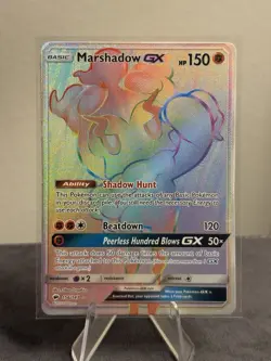 Marshadow GX (Secret) 156/147 SM - Burning Shadows - Pokemon Card - LP - Image 1