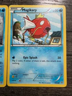 POKEMON CARDS GYRADOS 20/98 RARE + MAGIKARP 19/98 NON HOLO LP - Image 3