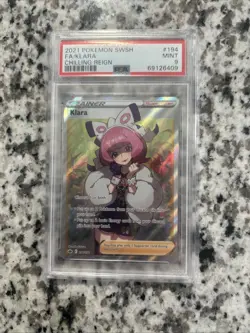 Pokemon TCG Klara Chilling Reign Holo Full Art Ultra Rare Card 194/198 PSA 9 - Image 1