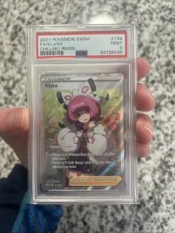 Pokemon TCG Klara Chilling Reign Holo Full Art Ultra Rare Card 194/198 PSA 9 - Image 3