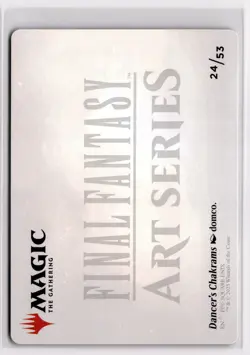 Dancer's Chakrams Art Card 24 Art Series: FINAL FANTASY Normal NM - Image 2