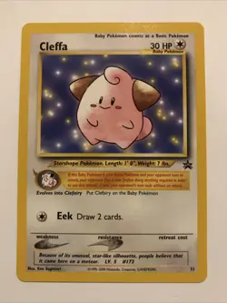 CLEFFA Pokemon Card - WOTC Promo - Black Star - #31 - NM - Image 1