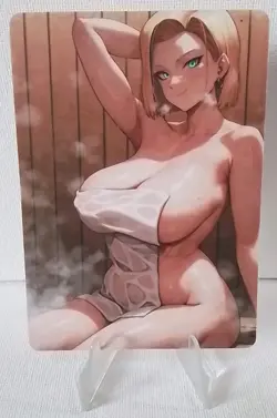 Dragon Ball Android 18 Lewd Anime Doujin Waifu Double Sided Card AGC CCG - Image 1