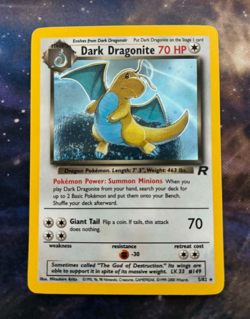 Dark Dragonite 5/82 HOLO Rare Team Rocket Unlimited Pokemon Card Vintage - Image 1