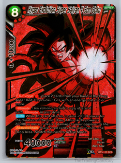 Dragon Ball Super Card Hyper Evolution Super Saiyan 4 Son Goku SCR BT3-123 - Image 1