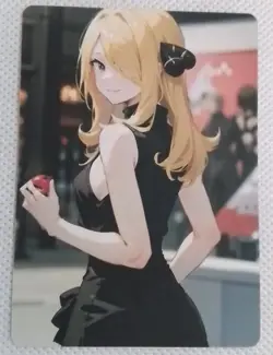 Cynthia Pokemon Lewd Anime Doujin Waifu Double Sided Card AGC CCG - Image 1