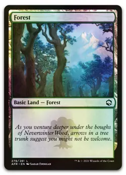 Forest (279) #279 (Foil) (LP) Forgotten Realms AFR Magic MTG - Image 1