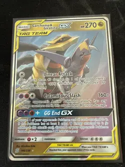 Pokemon Card Garchomp Giratina Tag Team GX Unified Minds Holo 146/236 - M/NM - Image 1