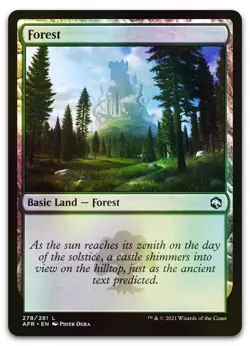 Forest (278) #278 (Foil) (LP) Forgotten Realms AFR Magic MTG - Image 1
