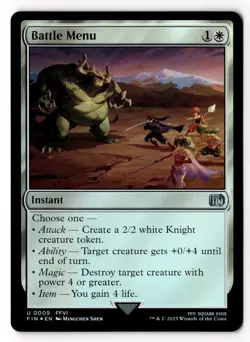 Battle Menu 9 FINAL FANTASY Foil NM - Image 1