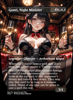 Gonti, Night Minister - MTG Anime Custom - Playtest- Not For Sanctioned Play - Image 1