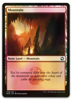 Mountain (276) #276 (Foil) (LP) Forgotten Realms AFR Magic MTG - Image 1