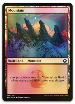 Mountain (275) #275 (Foil) (LP) Forgotten Realms AFR Magic MTG - Image 1