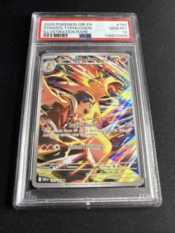 2025 Pokemon Destined Rivals #190 Ethan’s Typhlosion IR PSA 10 - Image 1