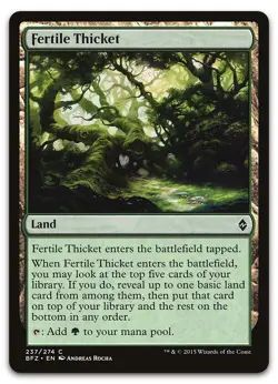 Fertile Thicket #237 (NM) Battle for Zendikar BFZ Magic MTG - Image 1