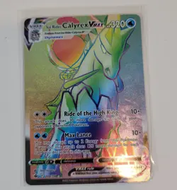 Ice Rider Calyrex Vmax 202/198 Chilling Reign NM Secret Rainbow Rare Pokemon - Image 2