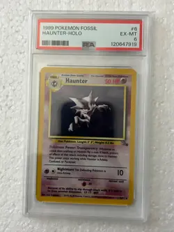 Haunter 6/62 Fossil Holo Pokemon 1999 PSA 6 - Image 1