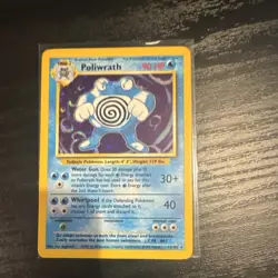 Pokemon Poliwrath 015/130 Base Set 2 Holo Rare English Card LP - Image 1